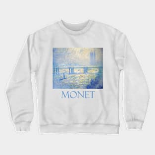 Charing Cross Bridge (London)  by Claude Monet Crewneck Sweatshirt